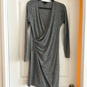 BR heather grey wrap dress